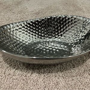 Hammered Silver Decorative Bowl